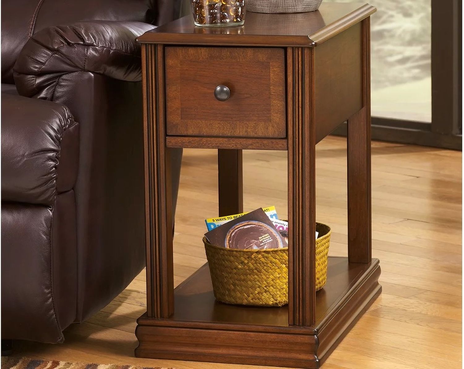 Chairside End Program Brown Chair Side End Table T007527