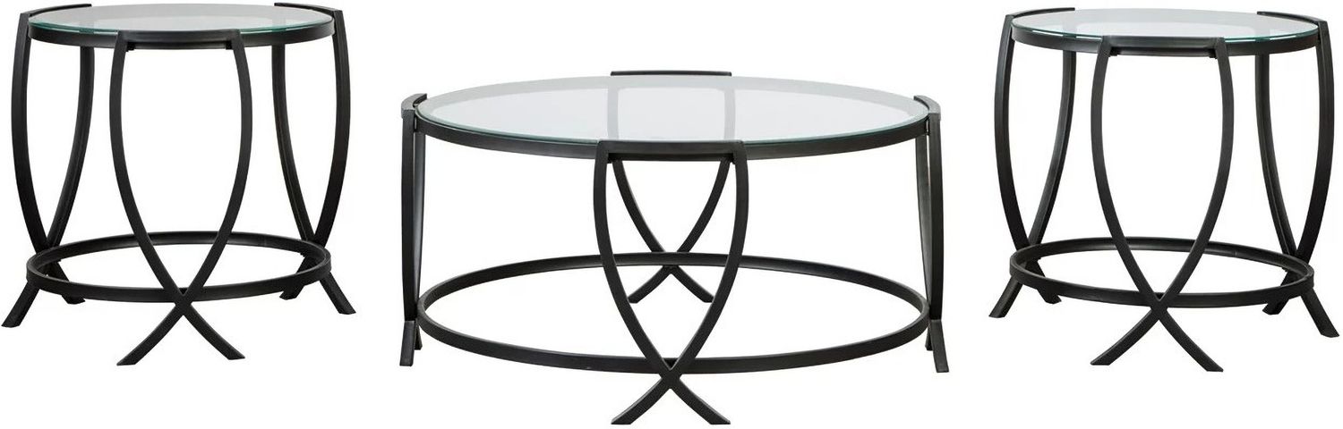 Tarrin Black Table Set of 3 T11513