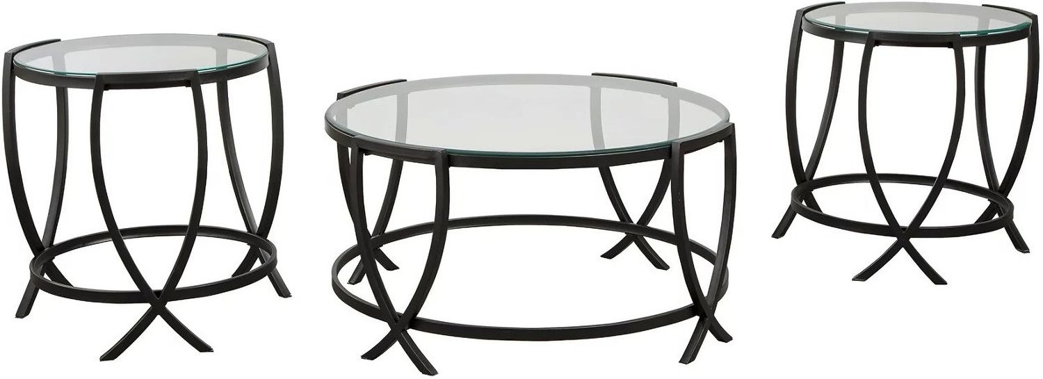 Tarrin Black Table Set of 3 T11513