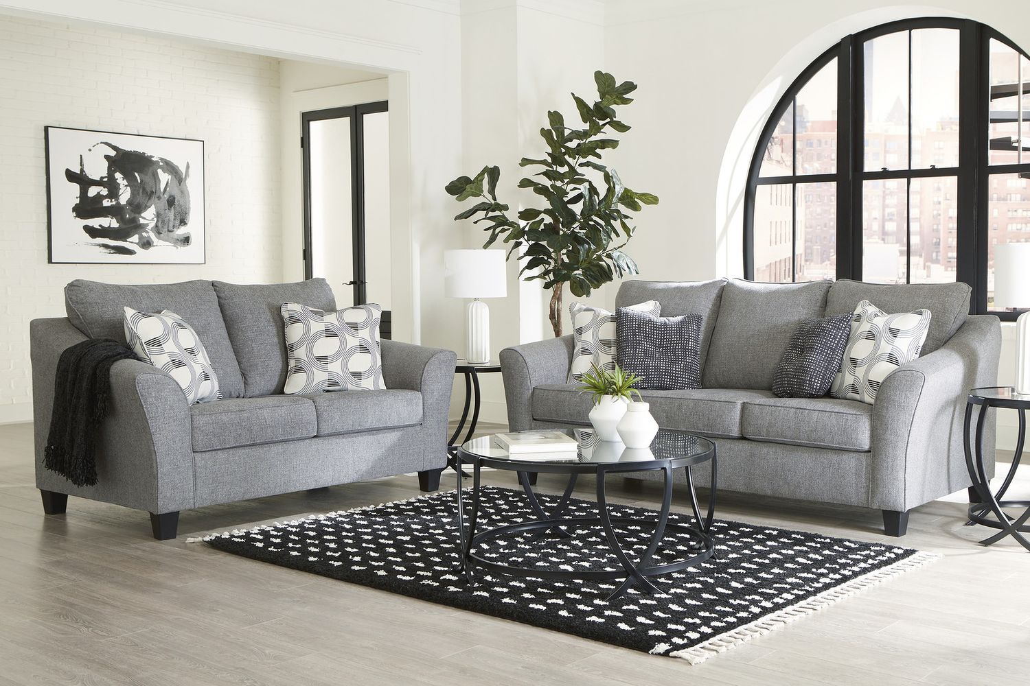 Tarrin Black Table Set of 3 T11513