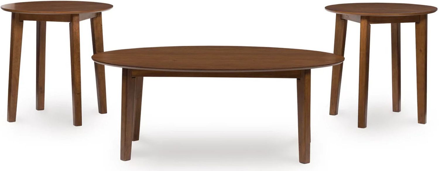Gordonay Table Set of 3 In Brown T15513
