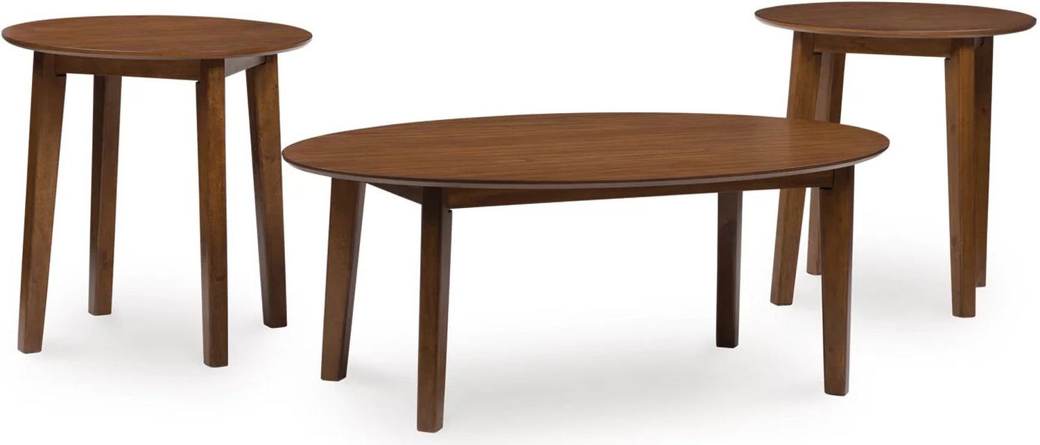 Gordonay Table Set of 3 In Brown T15513