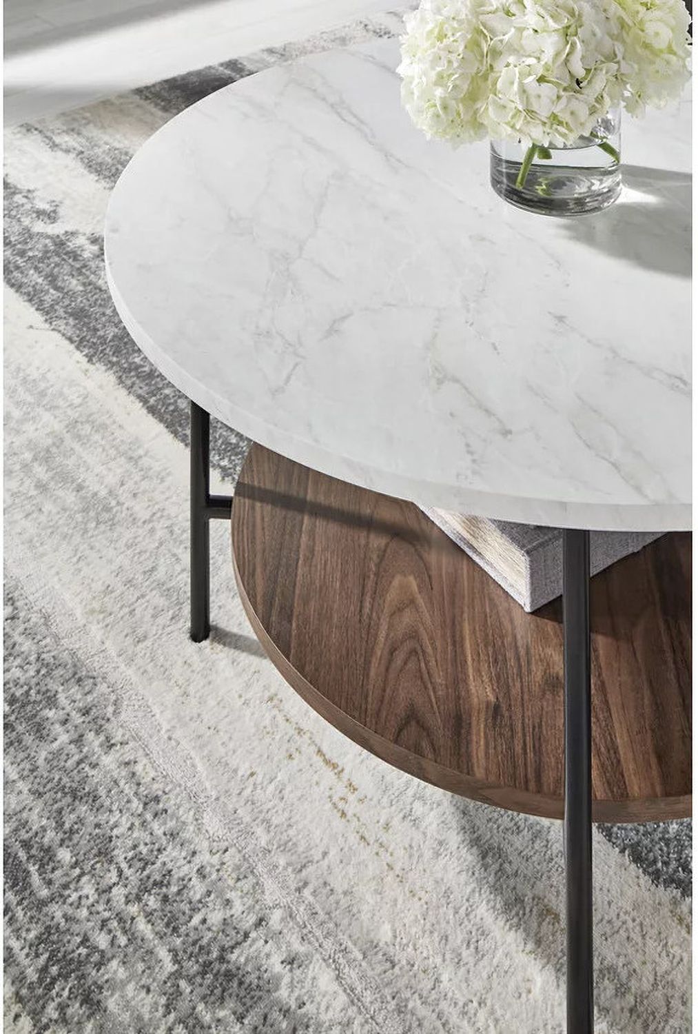 Wrenwich Table Set of 3 In Brown/Black/White T16713