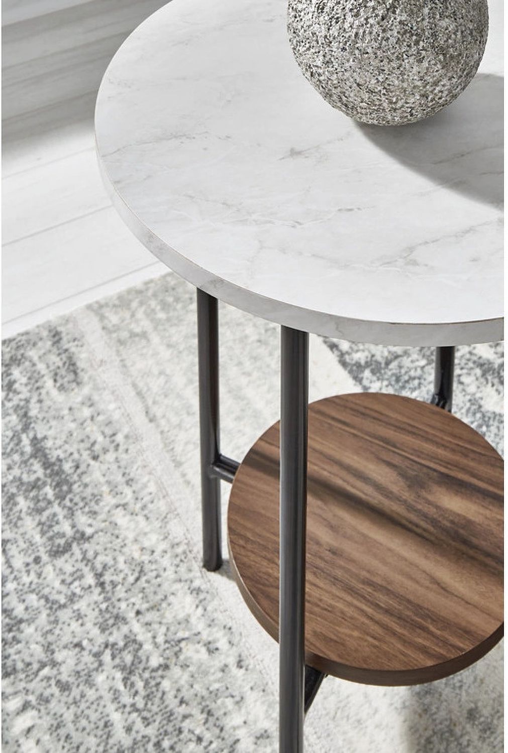 Wrenwich Table Set of 3 In Brown/Black/White T16713