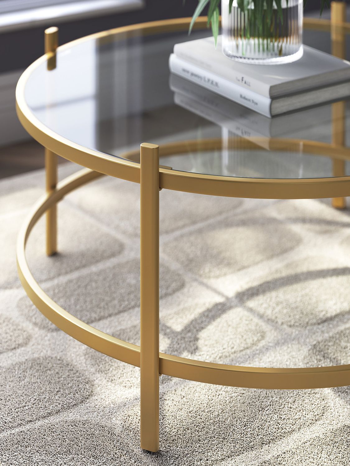 Pearlox Table Set of 3 In Gold T17313