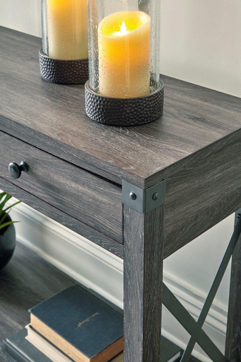 Freedan Grayish Brown Console Table T1754