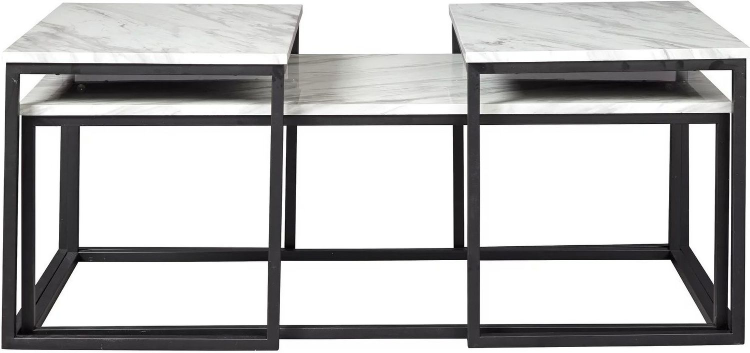 Donnesta White 3 Piece Occasional Table Set T18213