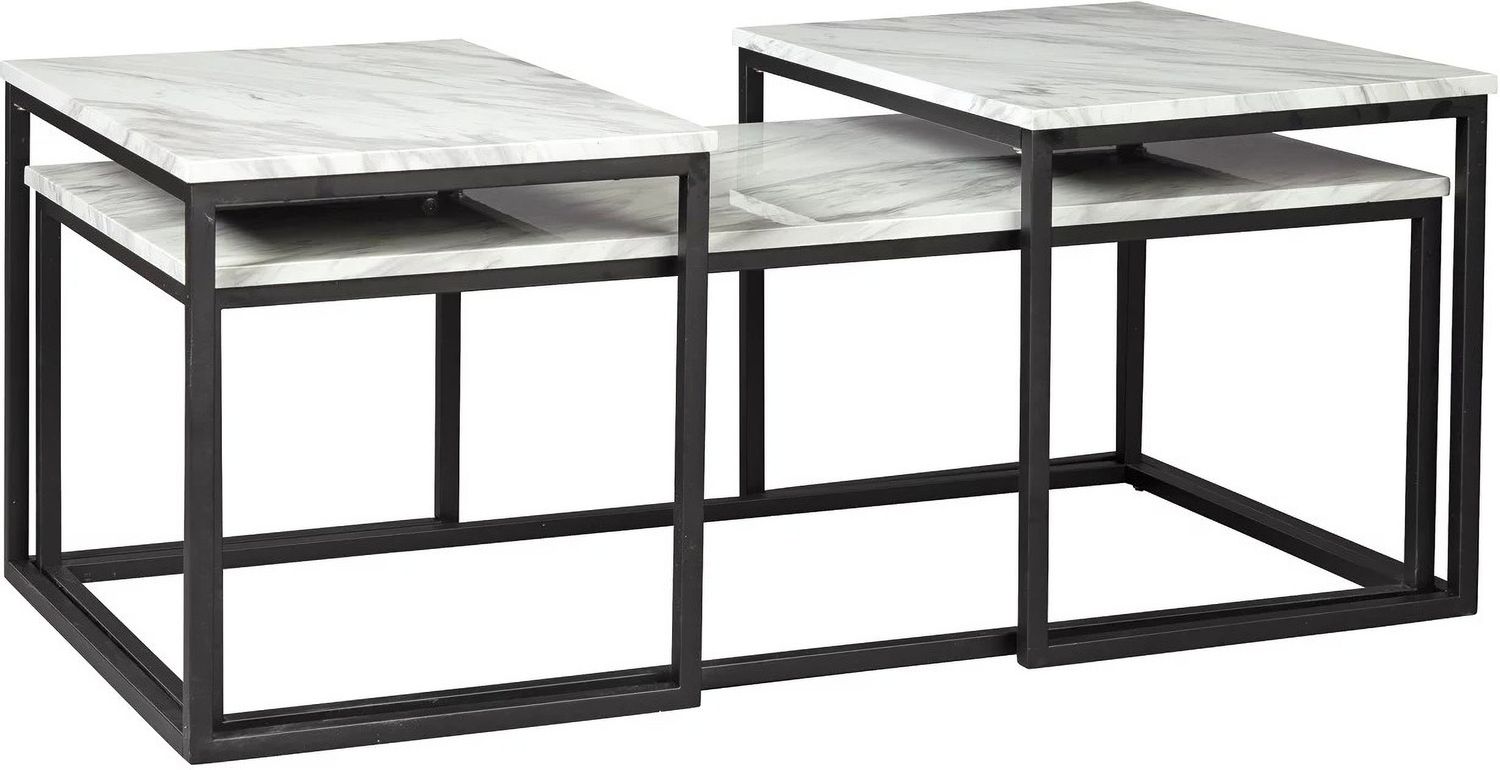 Donnesta White 3 Piece Occasional Table Set T18213
