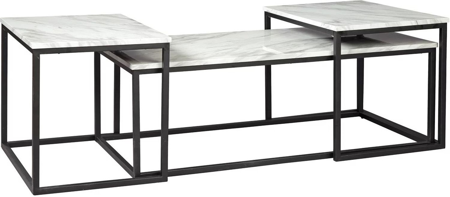 Donnesta White 3 Piece Occasional Table Set T18213