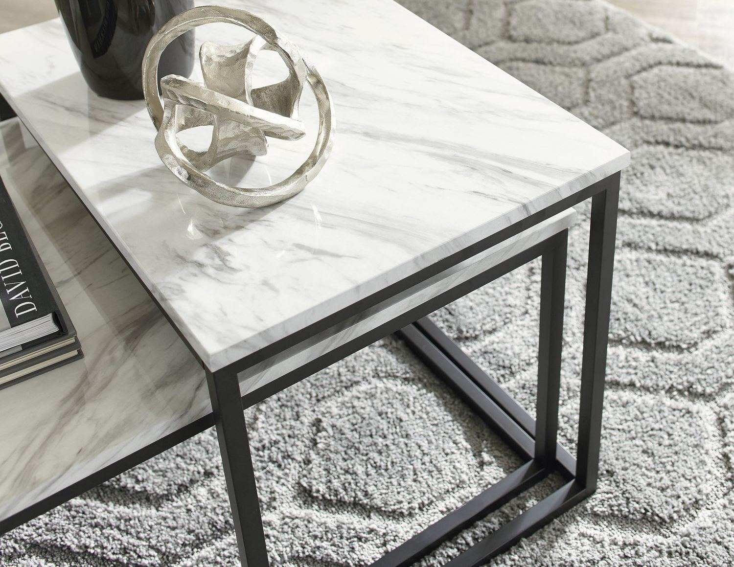 Donnesta White 3 Piece Occasional Table Set T18213
