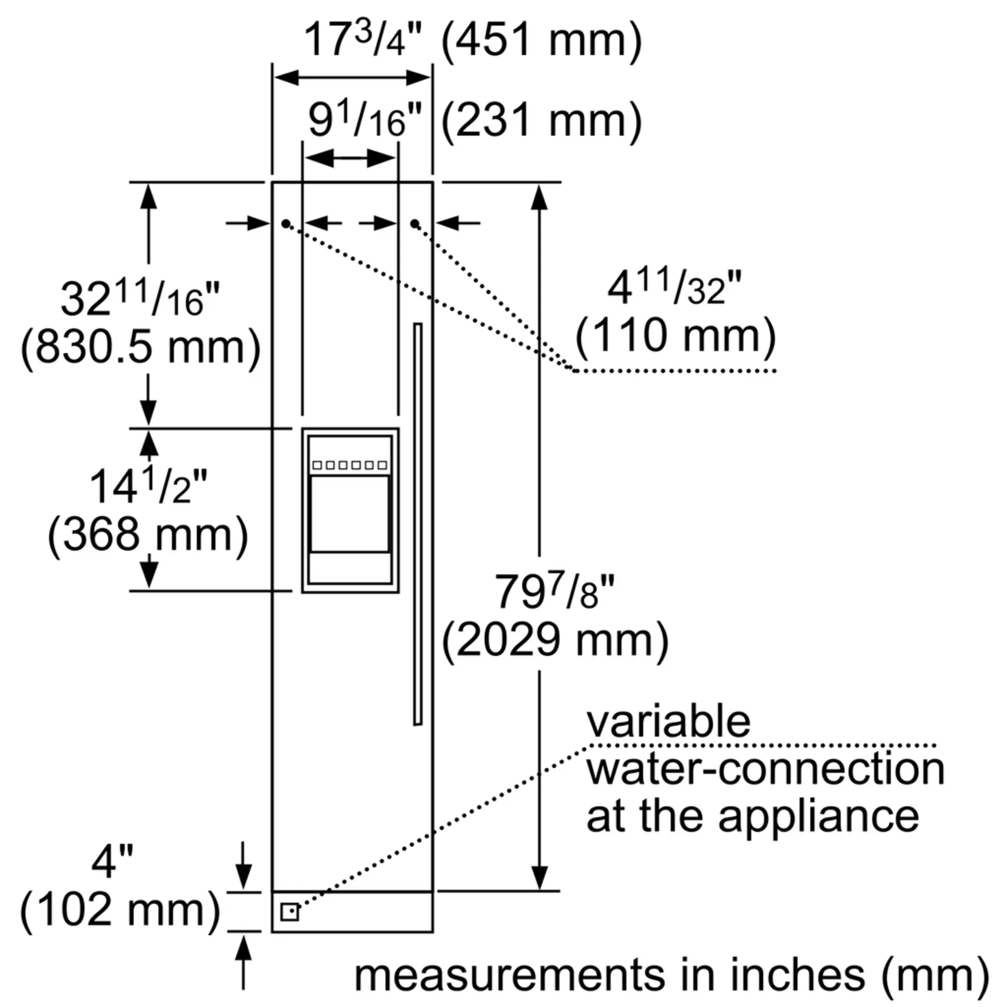 18-Inch Built-in Panel Ready Freezer Column with Ice & Water Dispense, Left Side Door Swing. T18ID900LP