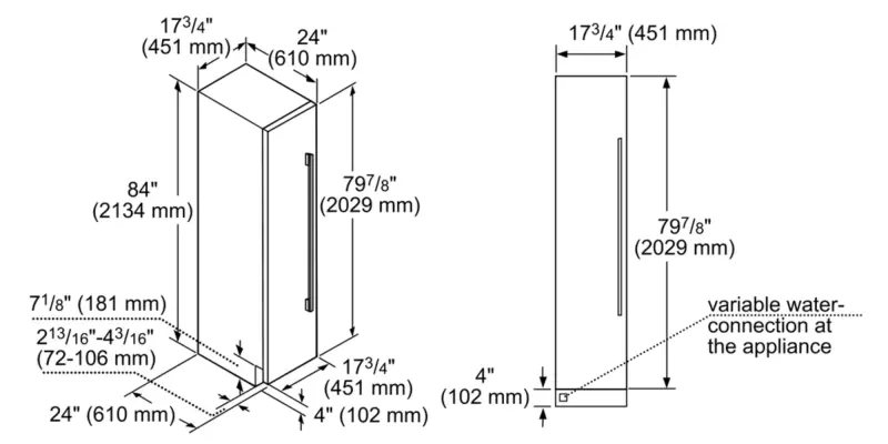 18-Inch Built-in Panel Ready Freezer Column T18IF901SP
