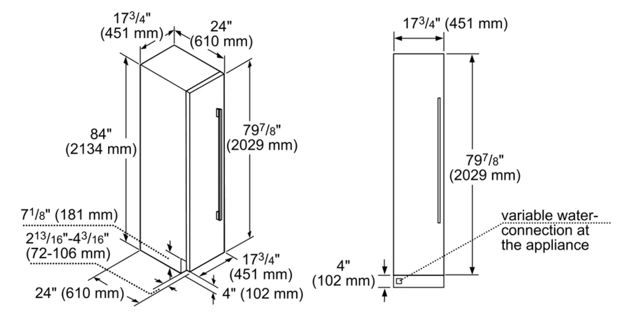 Freedom® Built-in Freezer Column 18'' Panel Ready T18IF905SP