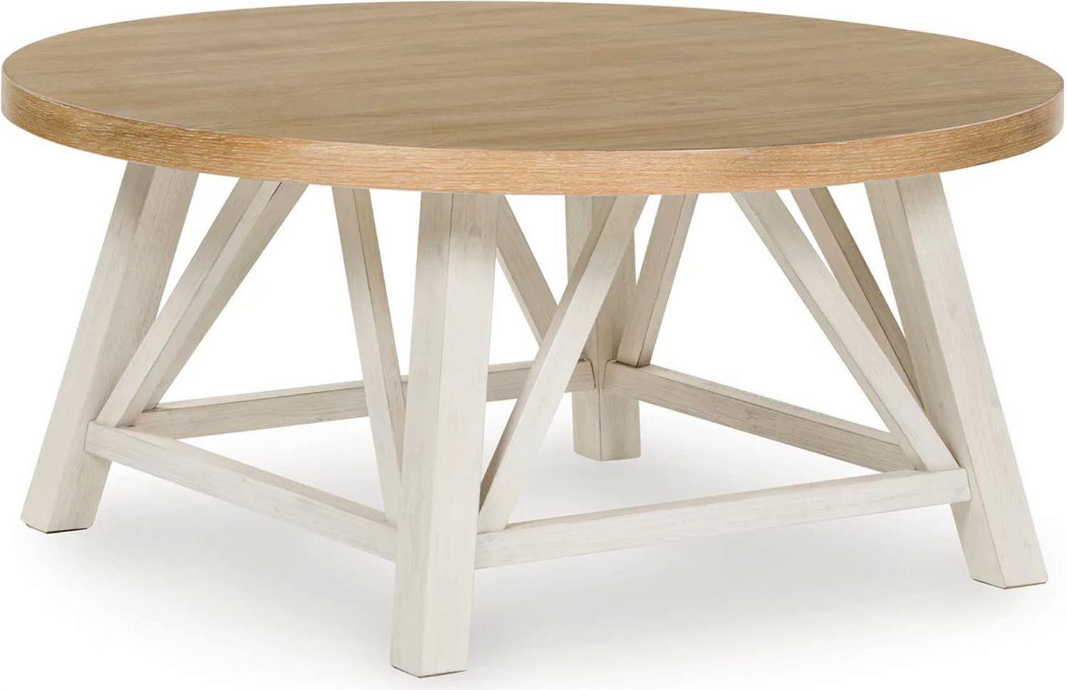Fawndell Table Set of 3 In Antique White/Brown T19313