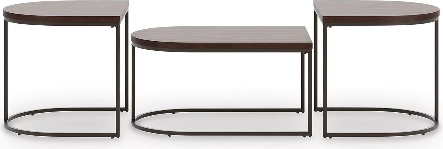 Vanmore Table Set of 3 In Dark Brown T19913