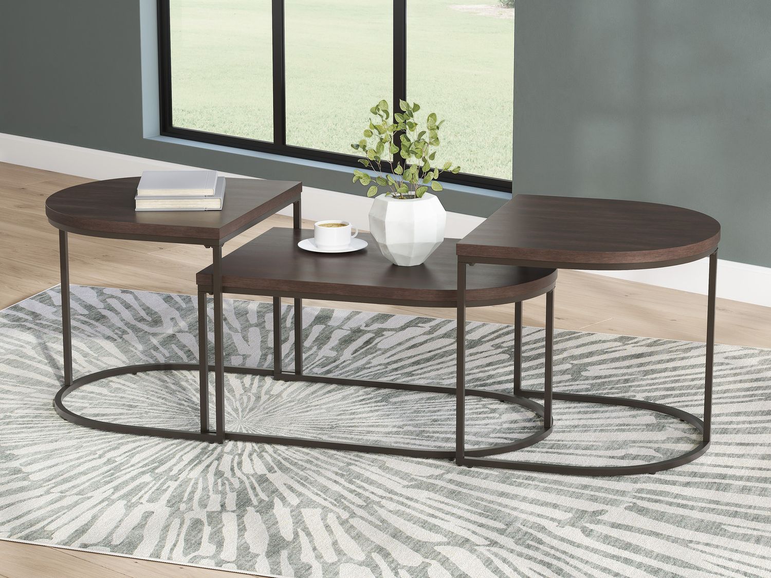 Vanmore Table Set of 3 In Dark Brown T19913