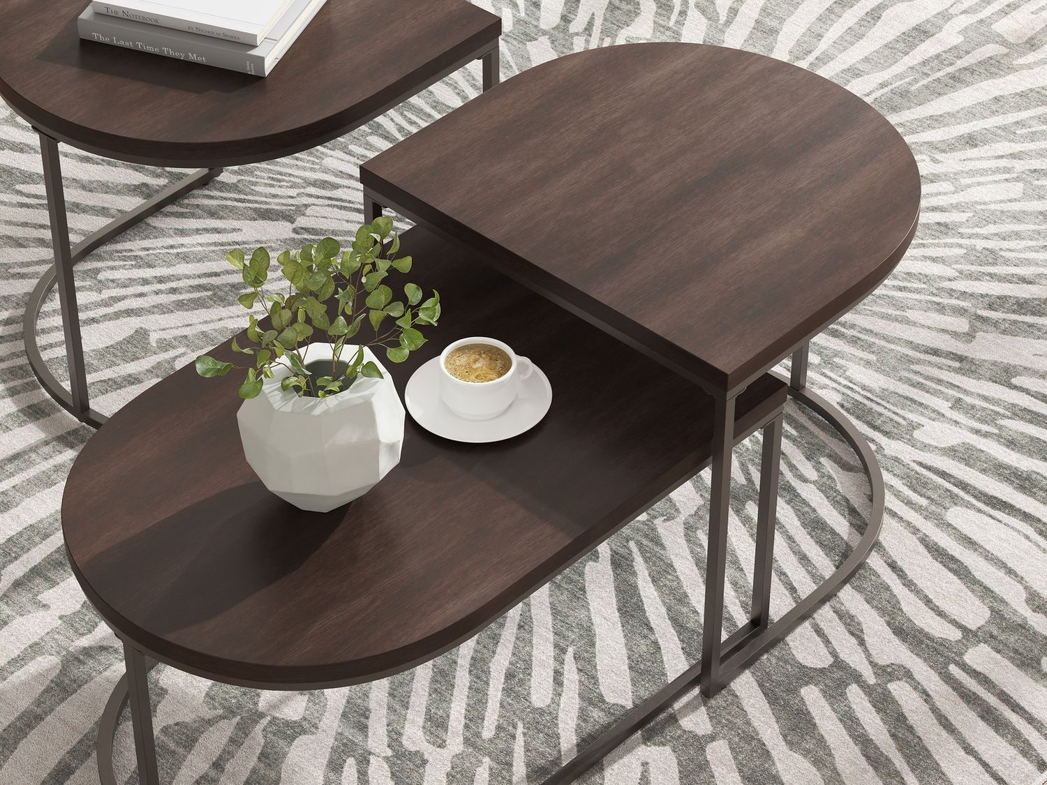 Vanmore Table Set of 3 In Dark Brown T19913