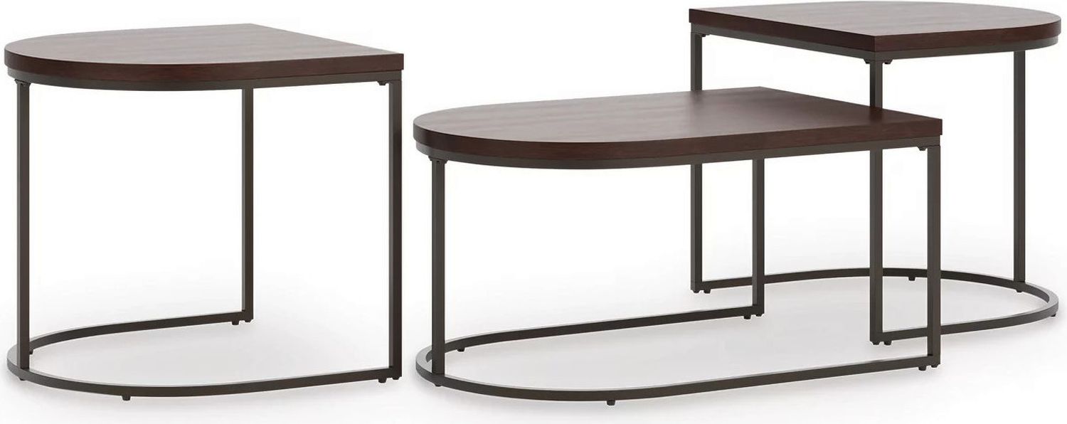 Vanmore Table Set of 3 In Dark Brown T19913