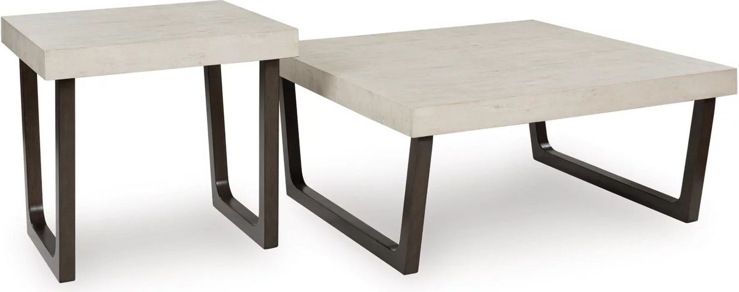 Westenfort Table Set of 2 In Espresso Gray T20212
