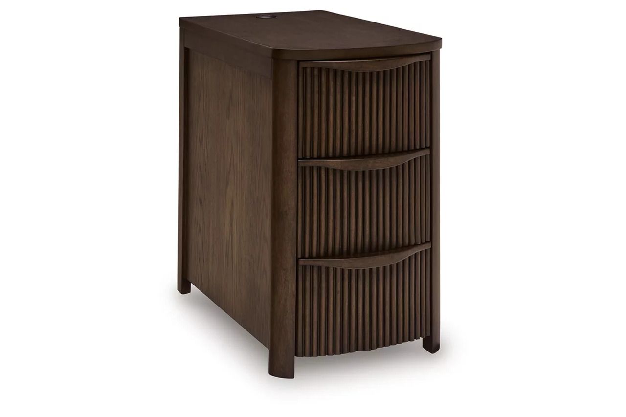 Camdill Chairside End Table In Dark Brown T208217