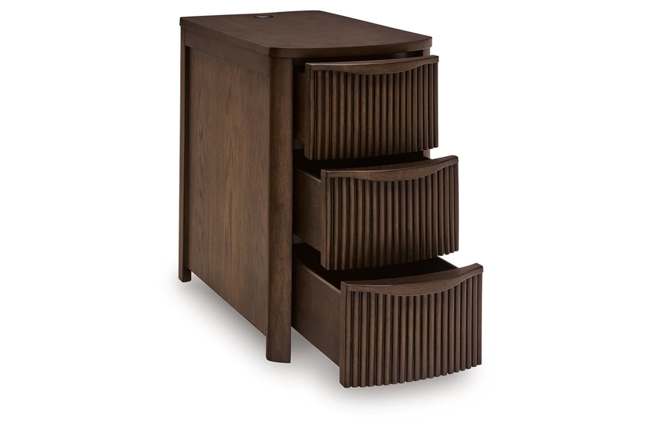 Camdill Chairside End Table In Dark Brown T208217