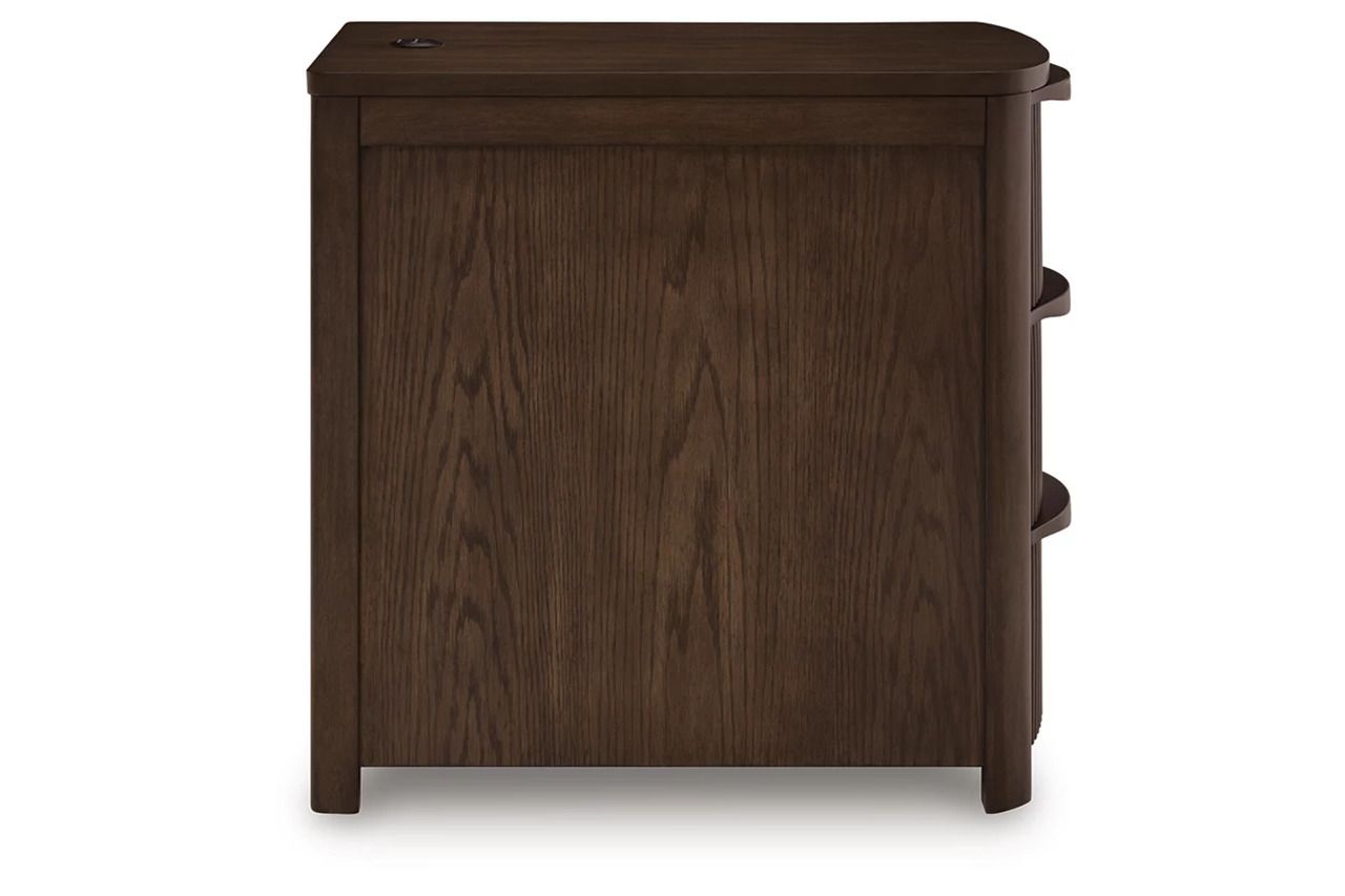 Camdill Chairside End Table In Dark Brown T208217