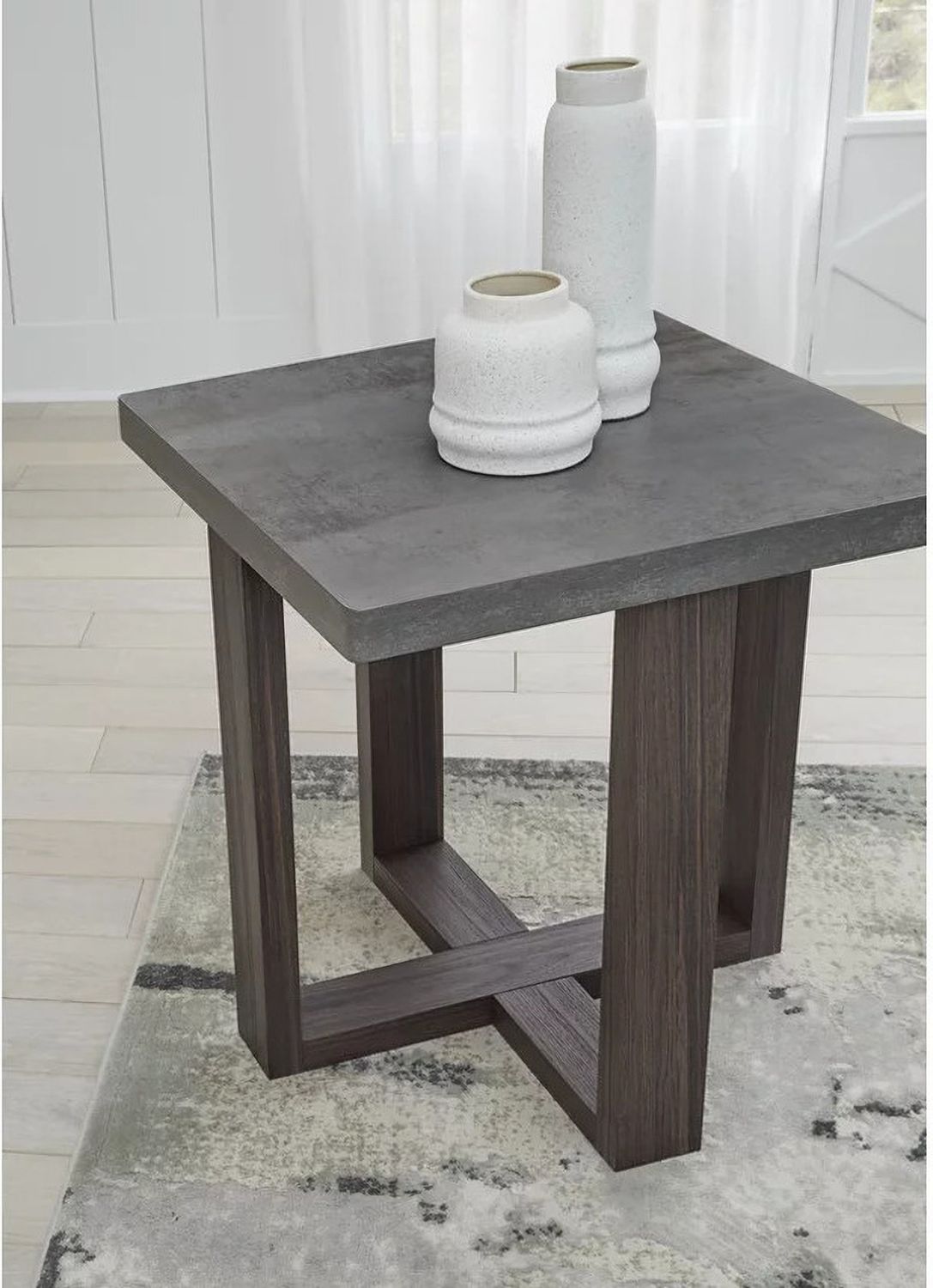 Dynnford Table Set of 3 In Gray and Brown T21613