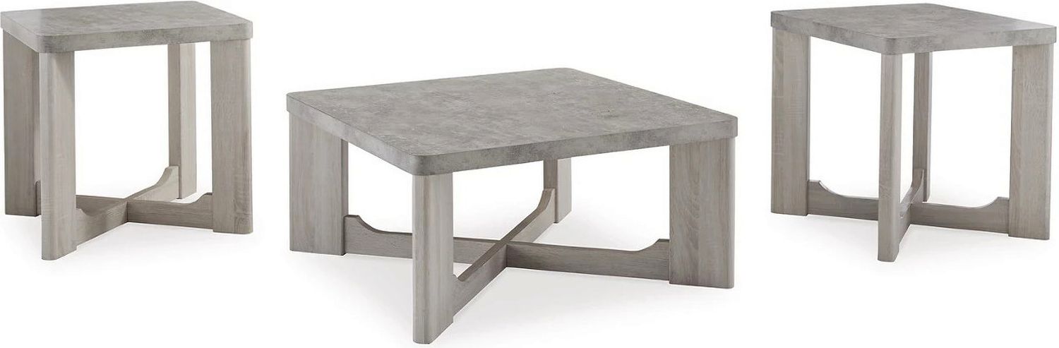 Garnilly White Wash Table Set of 3 T24713