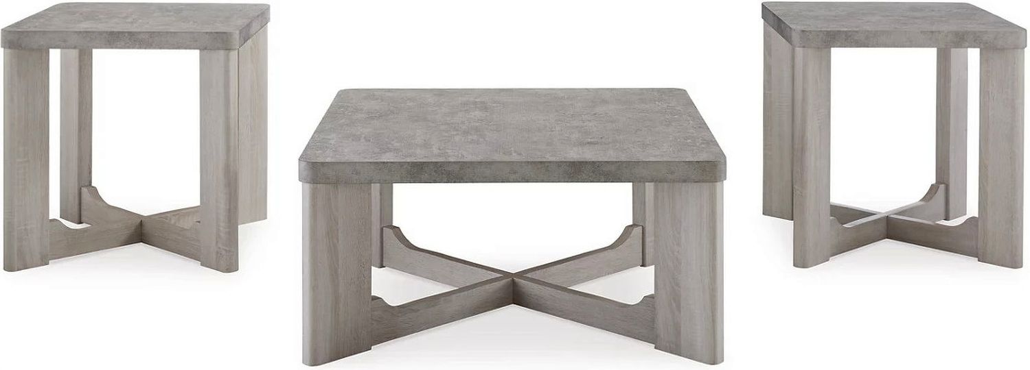 Garnilly White Wash Table Set of 3 T24713