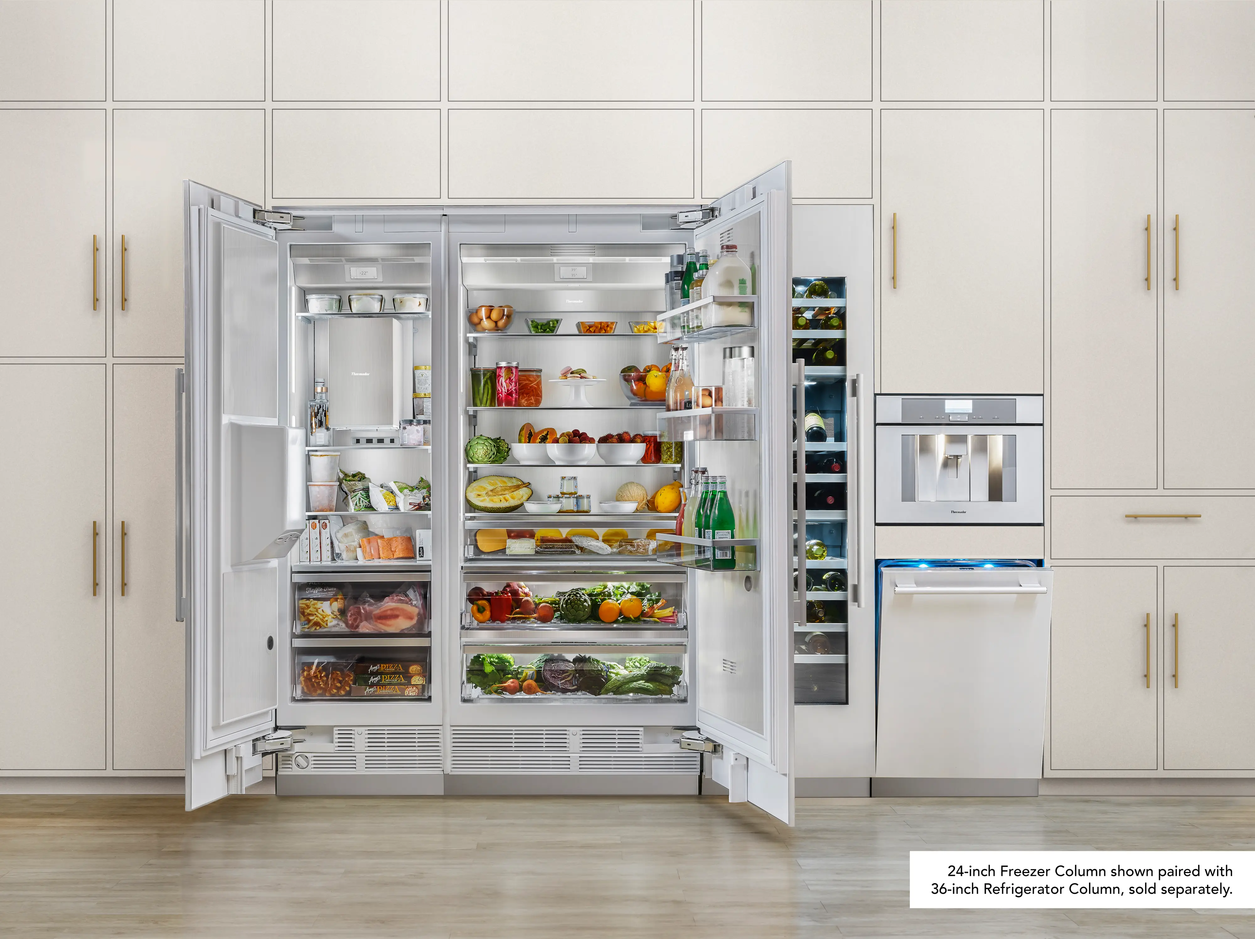 Freedom® Built-in Freezer Column 24'' Panel Ready, External Ice & Water Dispenser, Left Hinge T24ID905LP