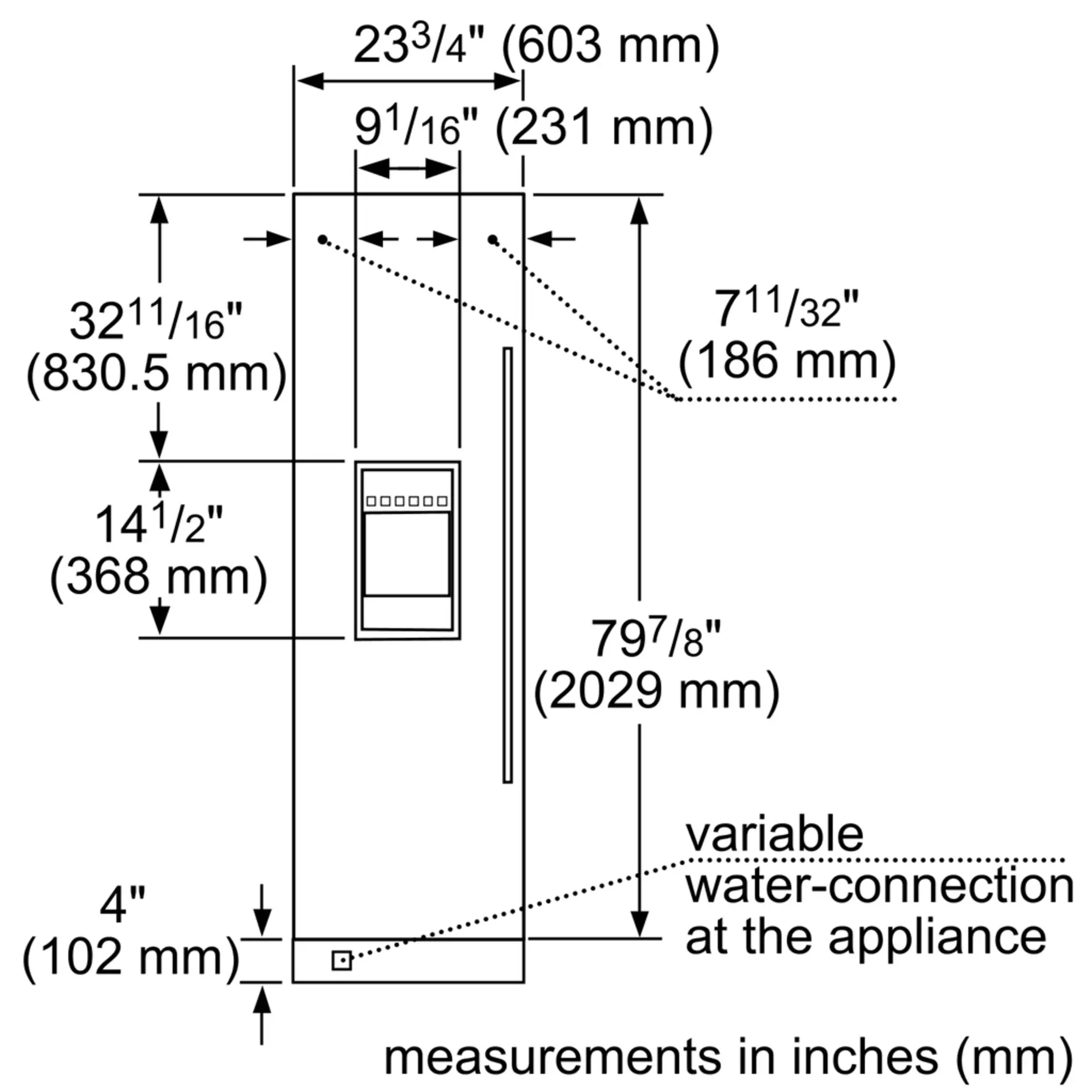 Freedom® Built-in Freezer Column 24'' Panel Ready, External Ice & Water Dispenser, Left Hinge T24ID905LP