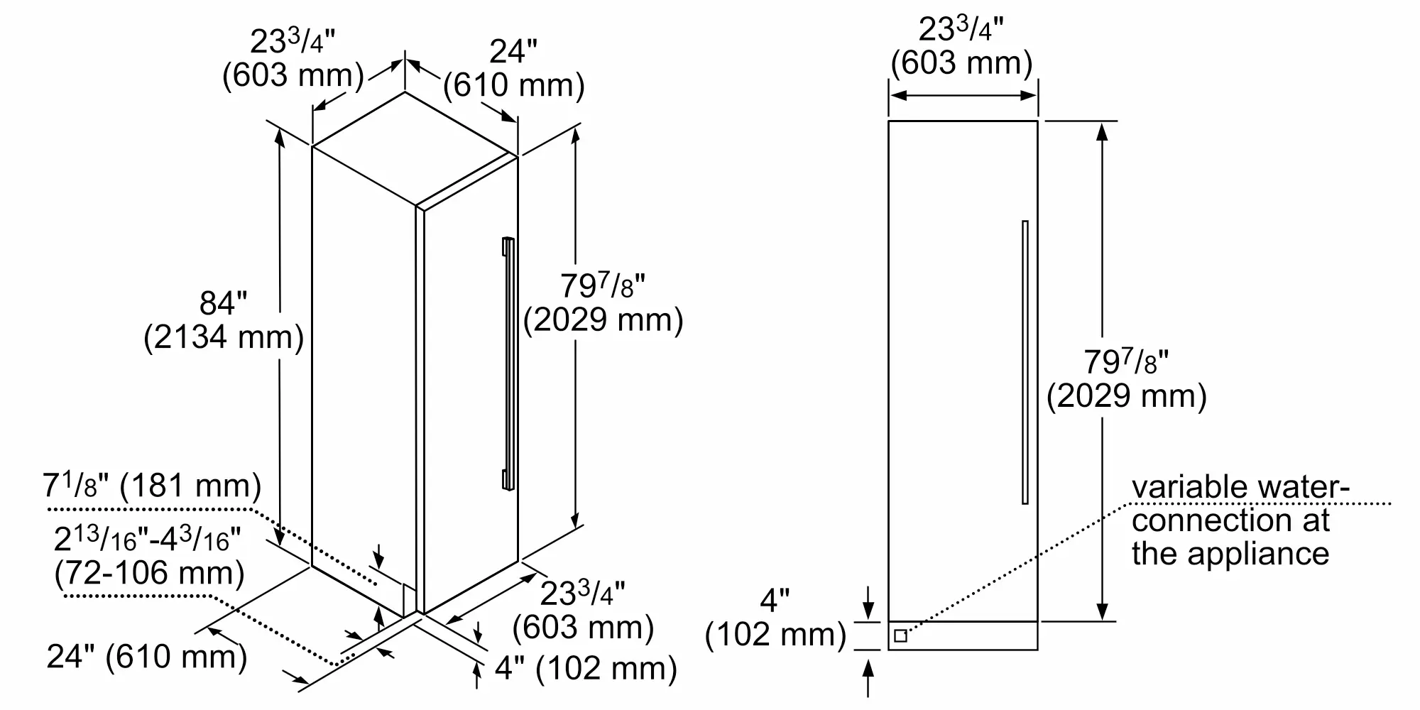 Freedom® Built-in Freezer Column 24'' Panel Ready T24IF905SP