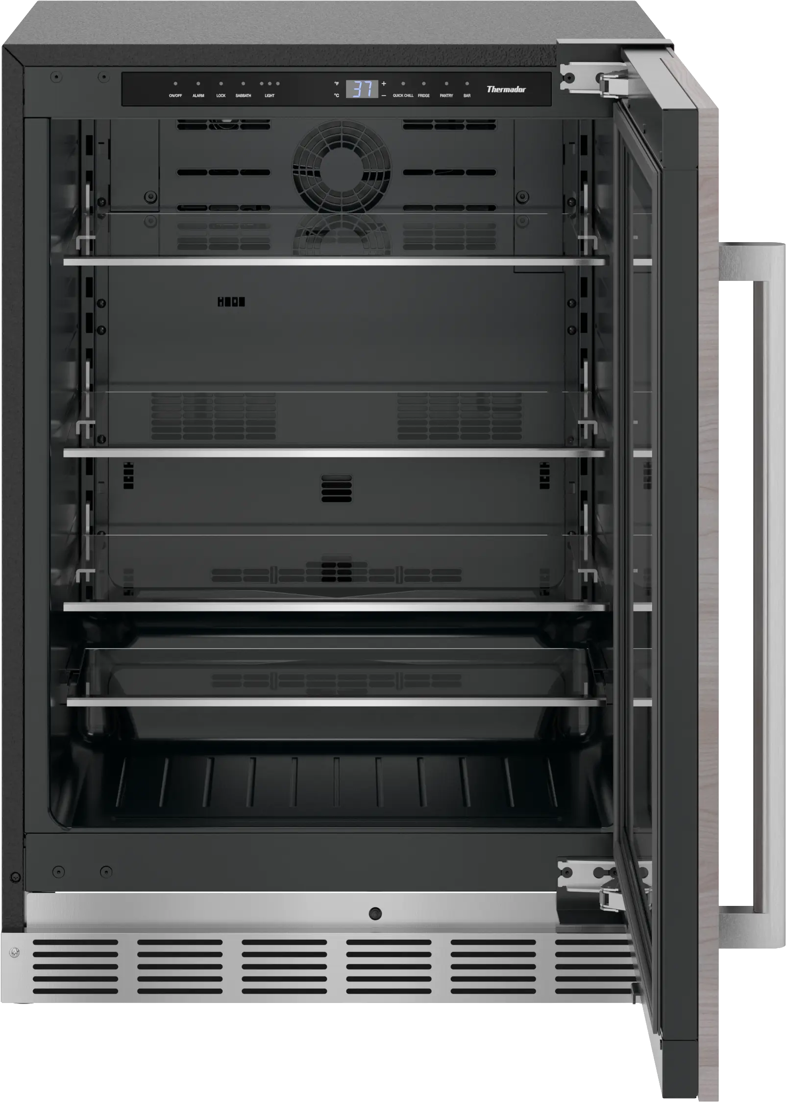 FreedomĀ® Under Counter Refrigerator With Glass Door 24'' Panel Ready, Right Hinge T24UR905RP