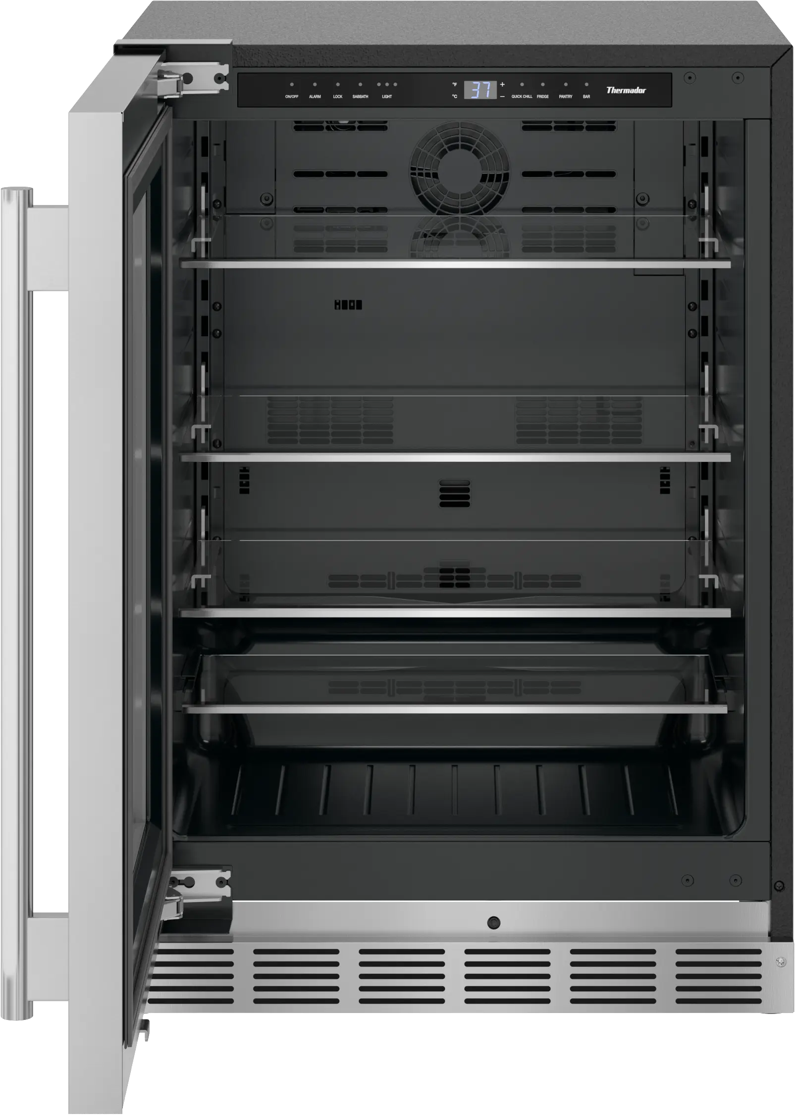 Freedom® Under Counter Refrigerator With Glass Door 24'' Masterpiece® , Left Hinge T24UR915LS