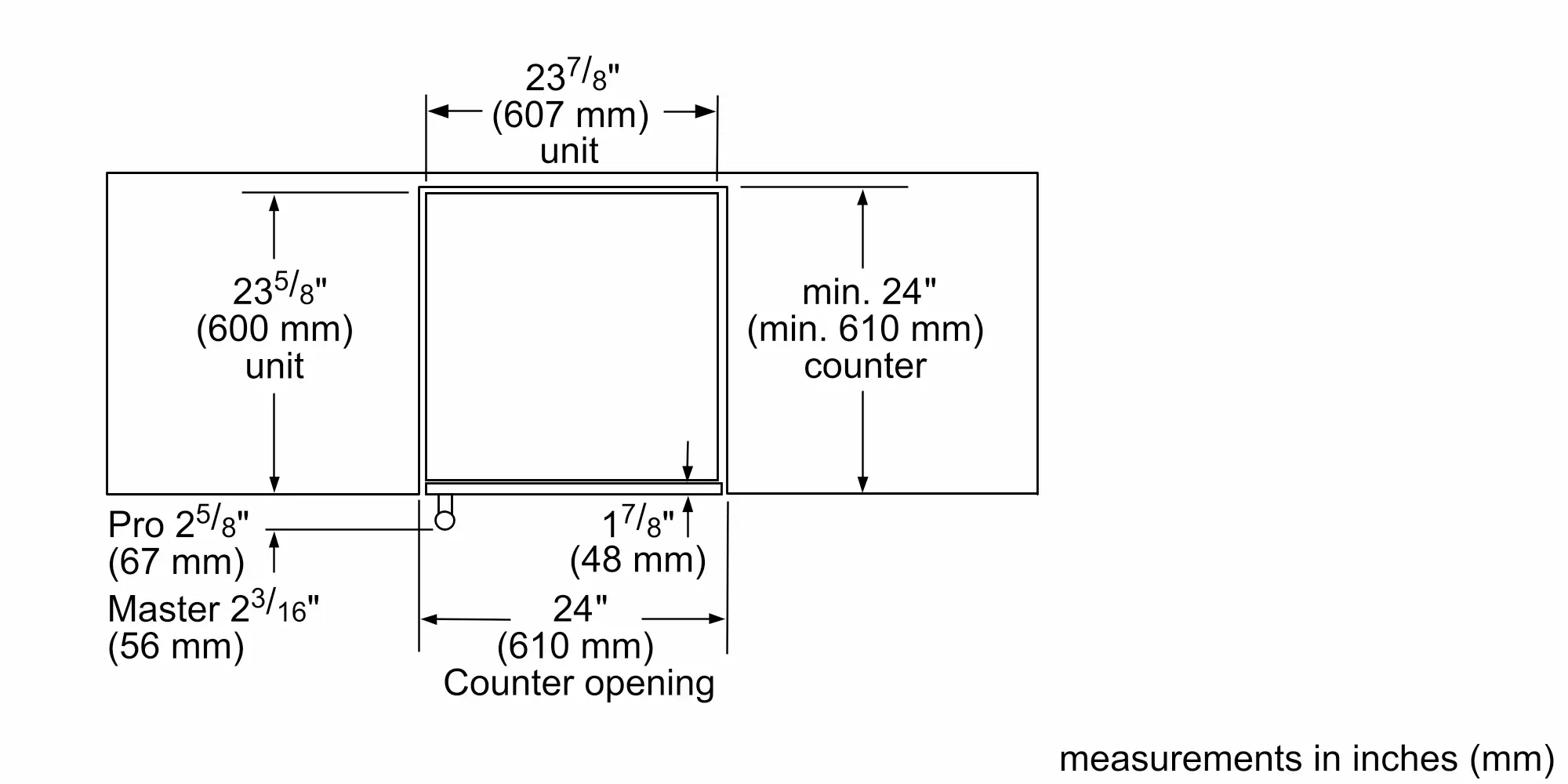 Freedom® Under Counter Refrigerator With Glass Door 24'' Masterpiece® , Left Hinge T24UR915LS