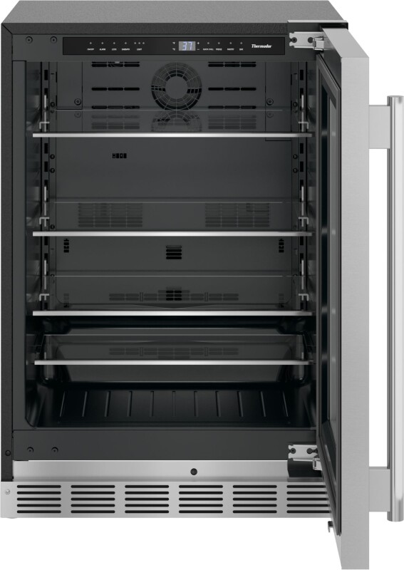 Freedom Under Counter Refrigerator with Glass Door 24" Masterpiece® Right Hinge T24UR915RS