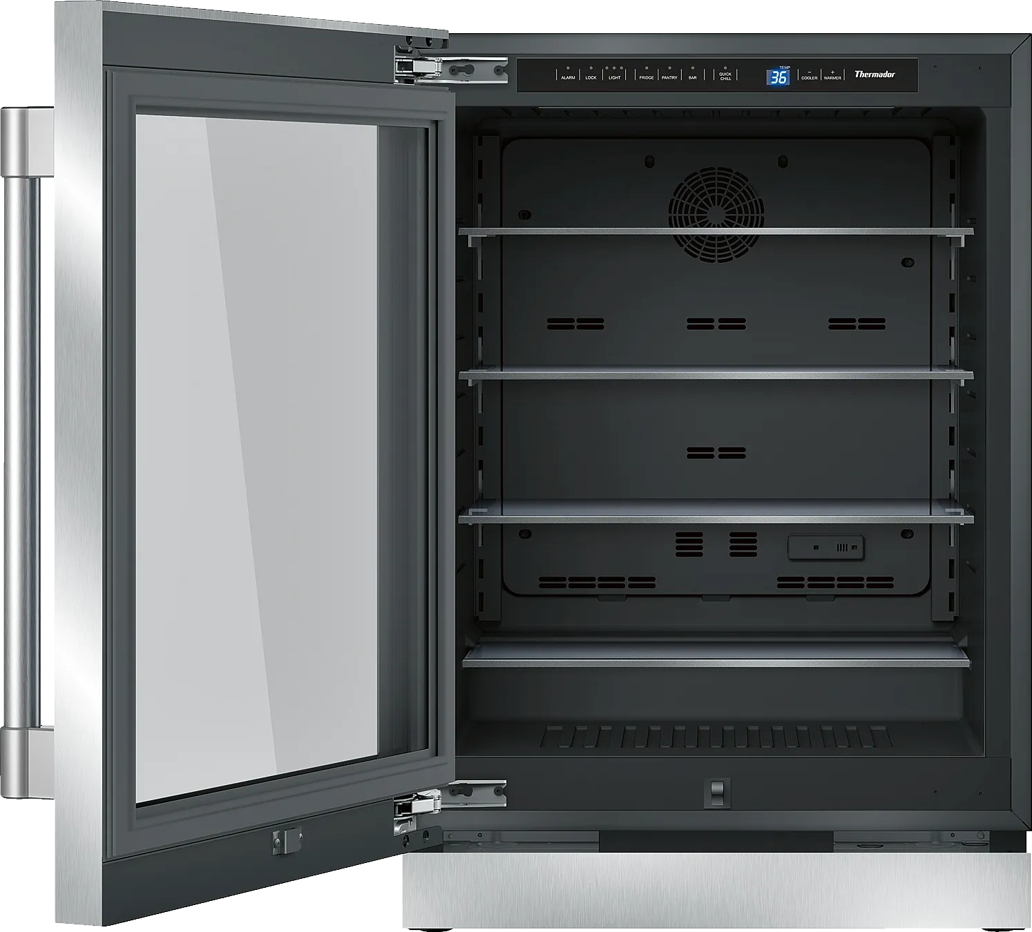 24-Inch Under-Counter Glass Door Refrigerator T24UR920LS