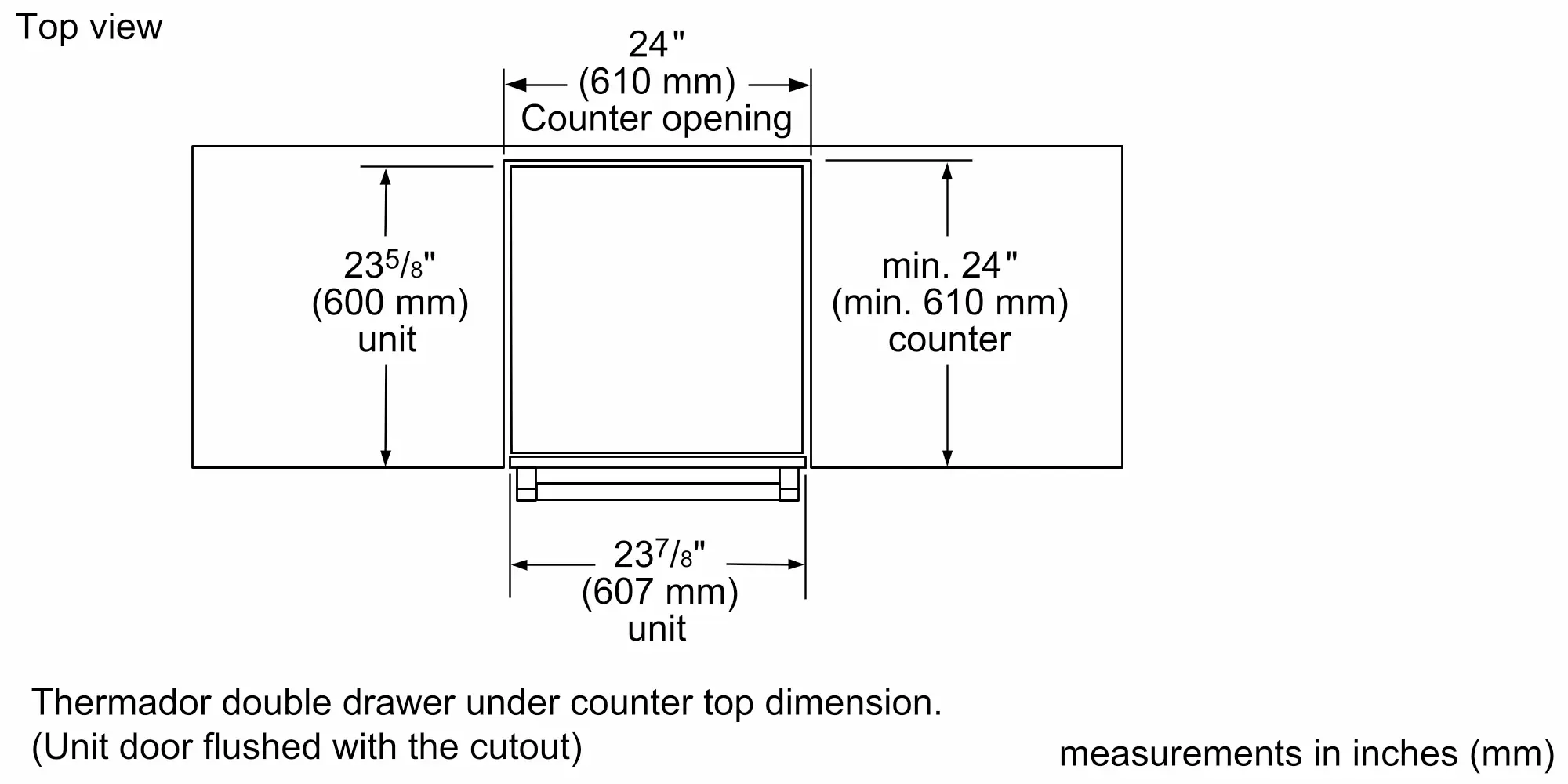 Freedom® Under Counter Double Drawer Refrigerator 24'' Professional T24UR925DS