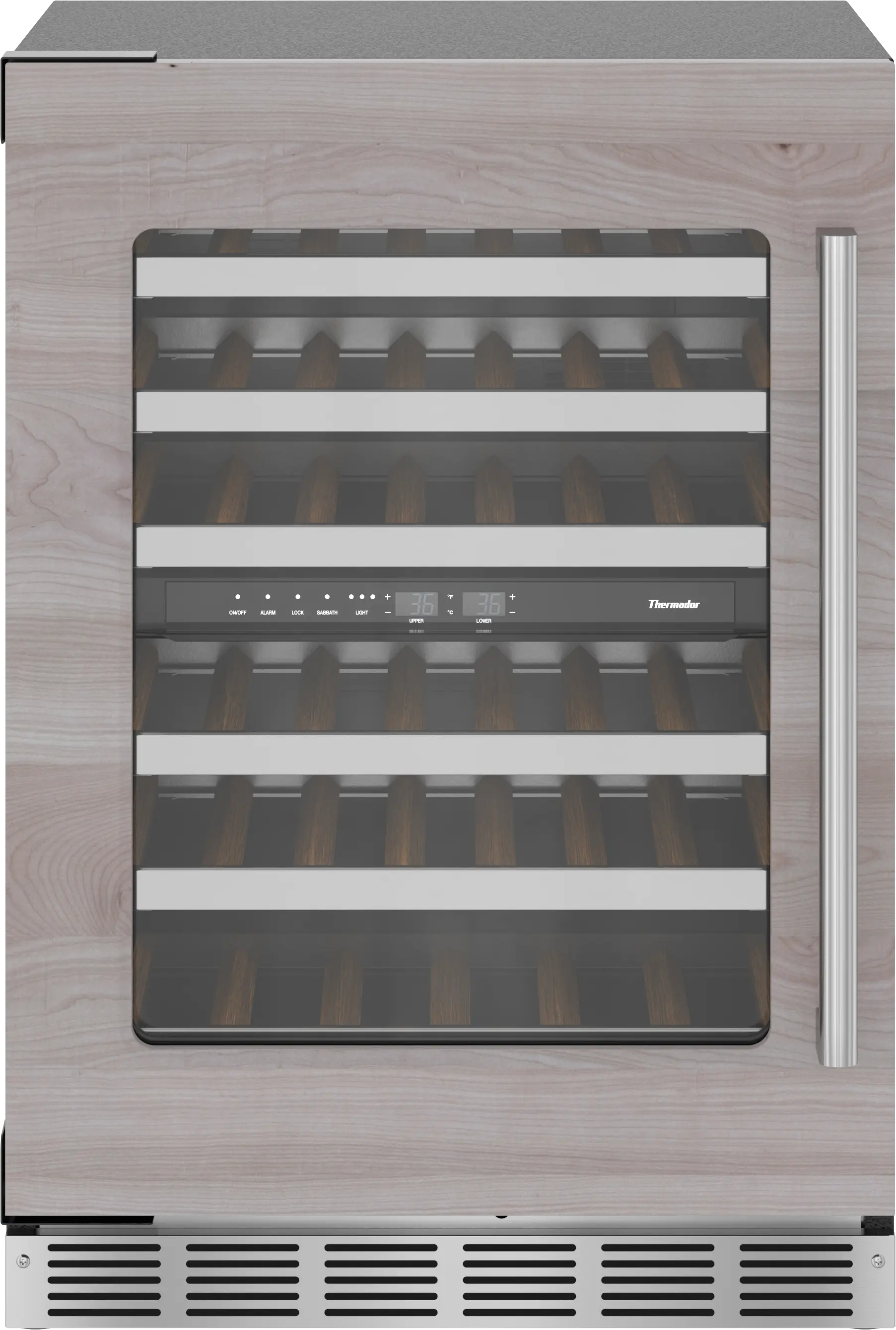 FreedomĀ® Under Counter Wine Cooler With Glass Door 24'' Panel Ready, Left Hinge T24UW905LP
