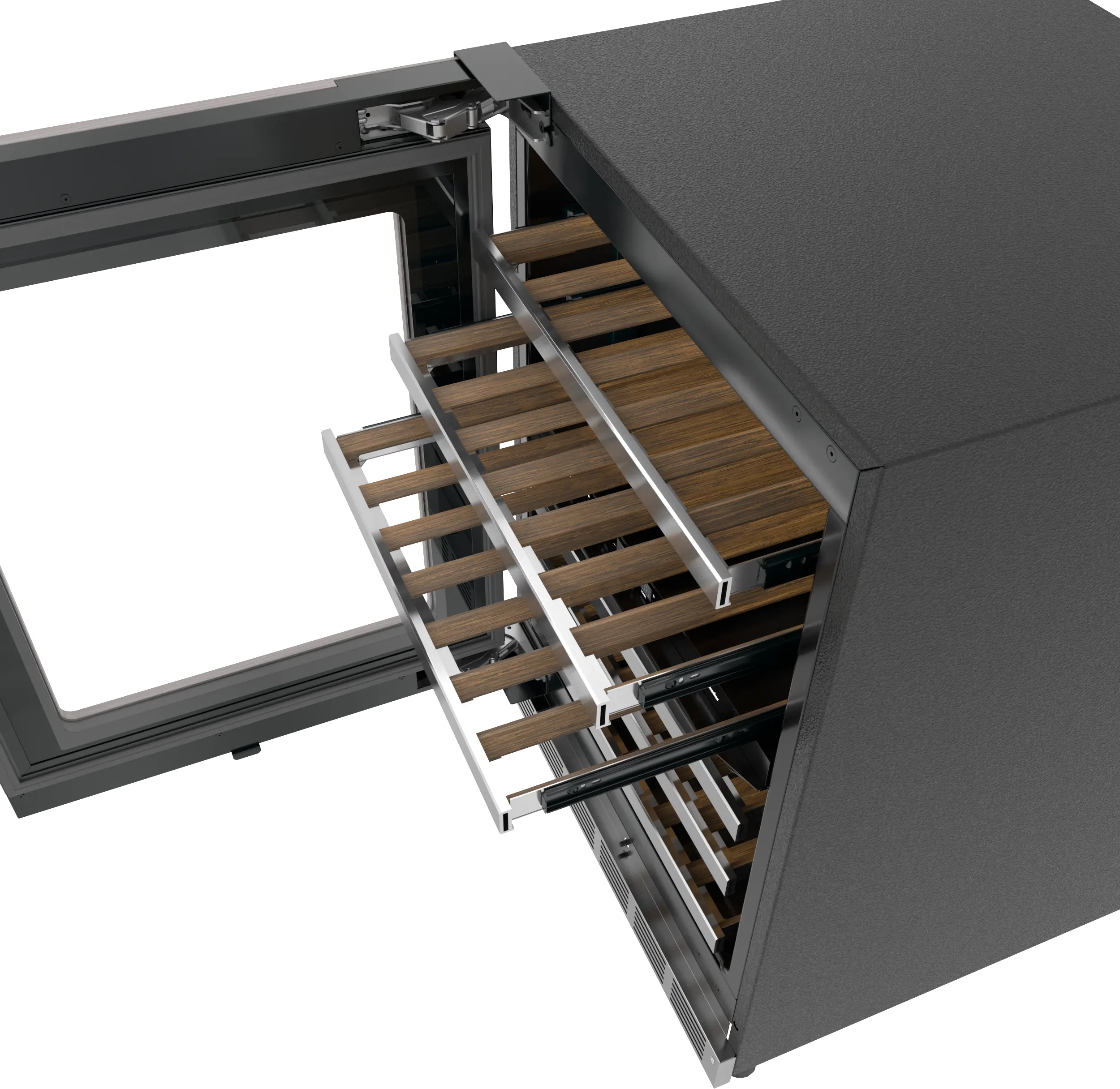 FreedomĀ® Under Counter Wine Cooler With Glass Door 24'' Panel Ready, Left Hinge T24UW905LP