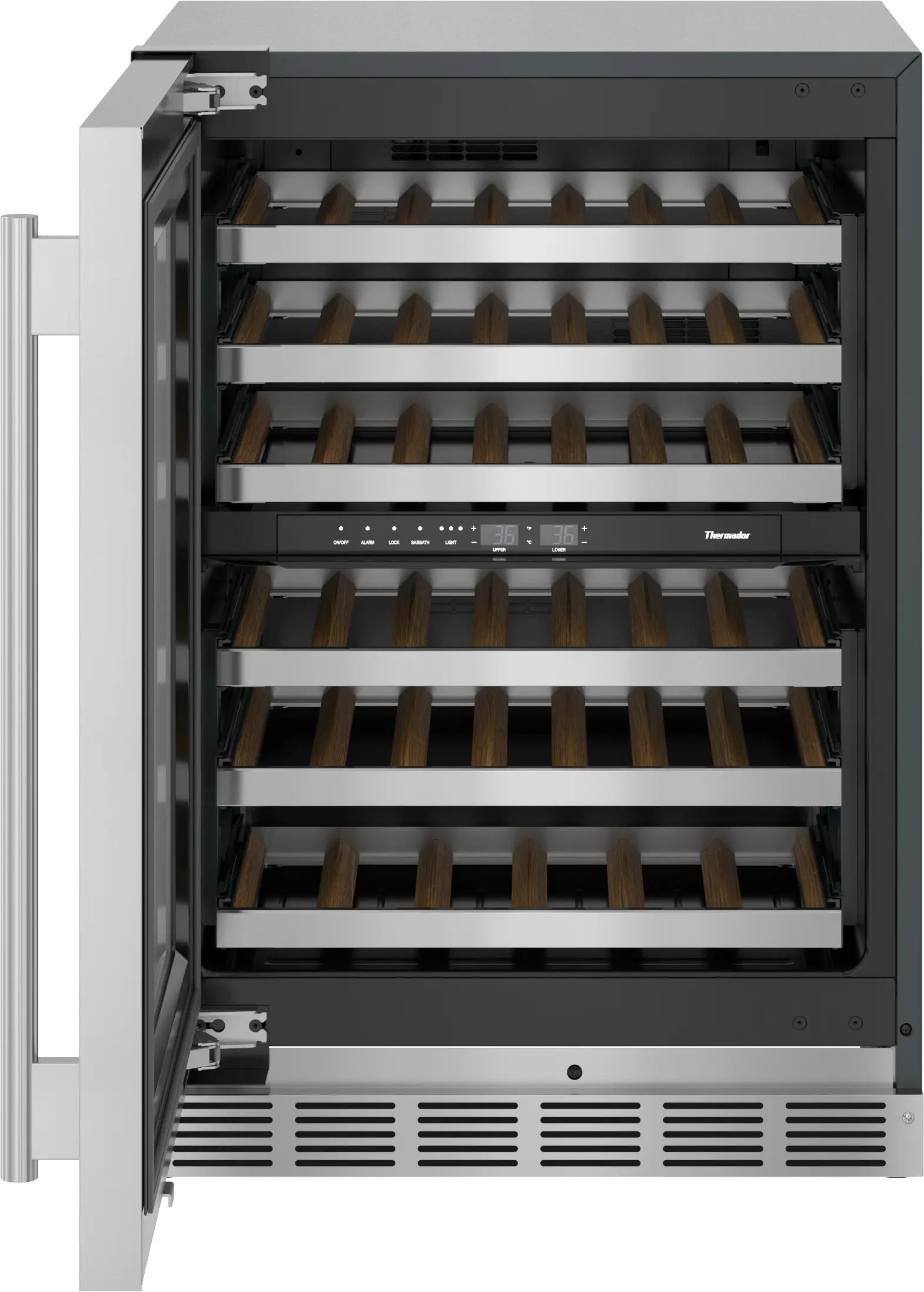 Freedom® Under Counter Wine Cooler With Glass Door 24'' Masterpiece® , Left Hinge T24UW915LS