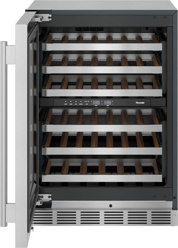 Freedom Under Counter Wine Cooler with Glass Door 24" Masterpiece® Left Hinge T24UW915LS