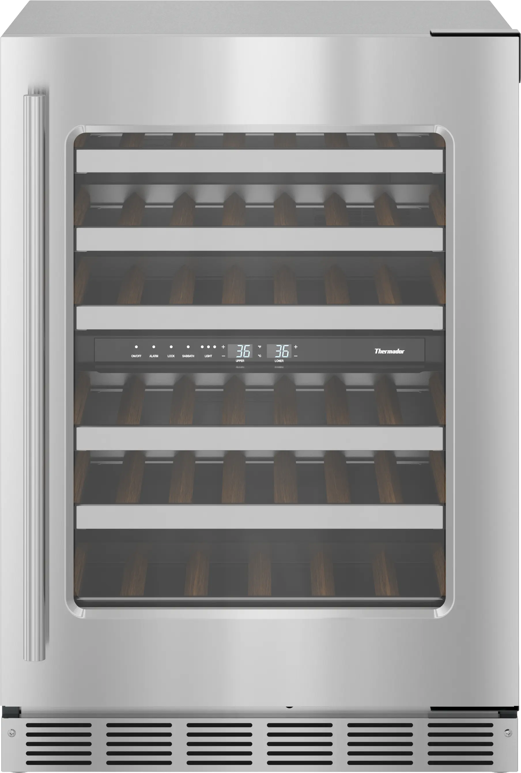 Freedom® Under Counter Wine Cooler With Glass Door 24'' Masterpiece® , Right Hinge T24UW915RS