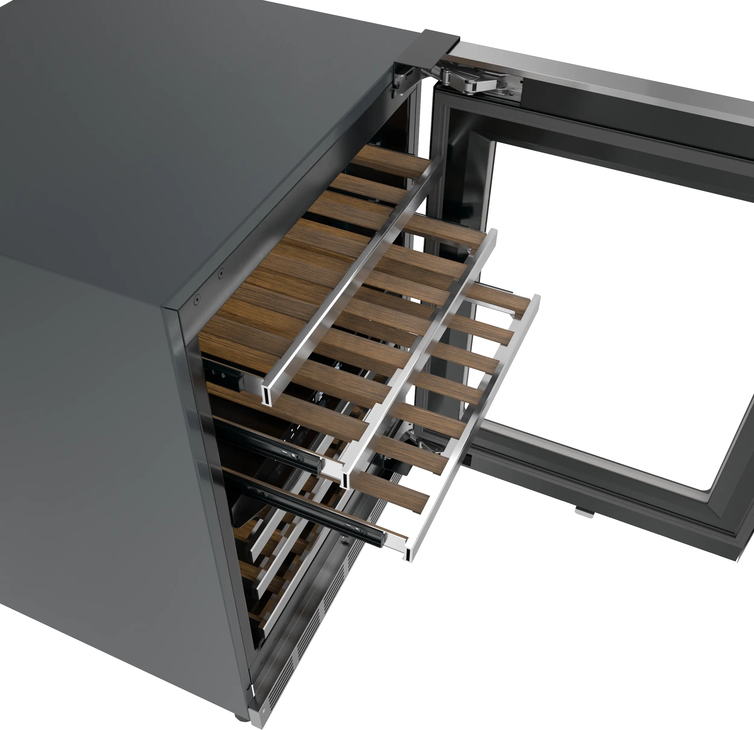 Freedom® Under Counter Wine Cooler With Glass Door 24'' Masterpiece® , Right Hinge T24UW915RS
