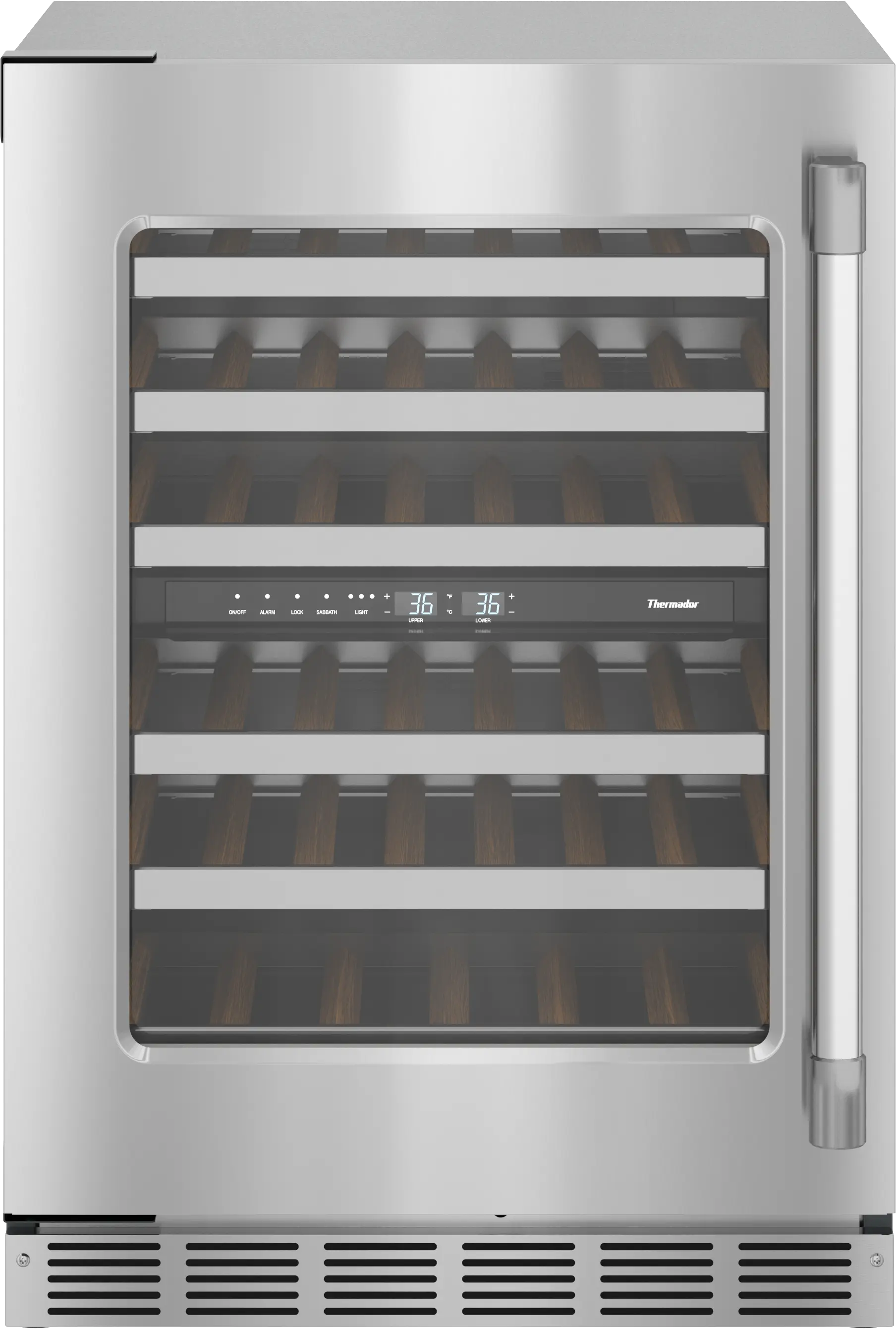 FreedomĀ® Under Counter Wine Cooler With Glass Door 24'' Professional , Left Hinge T24UW925LS