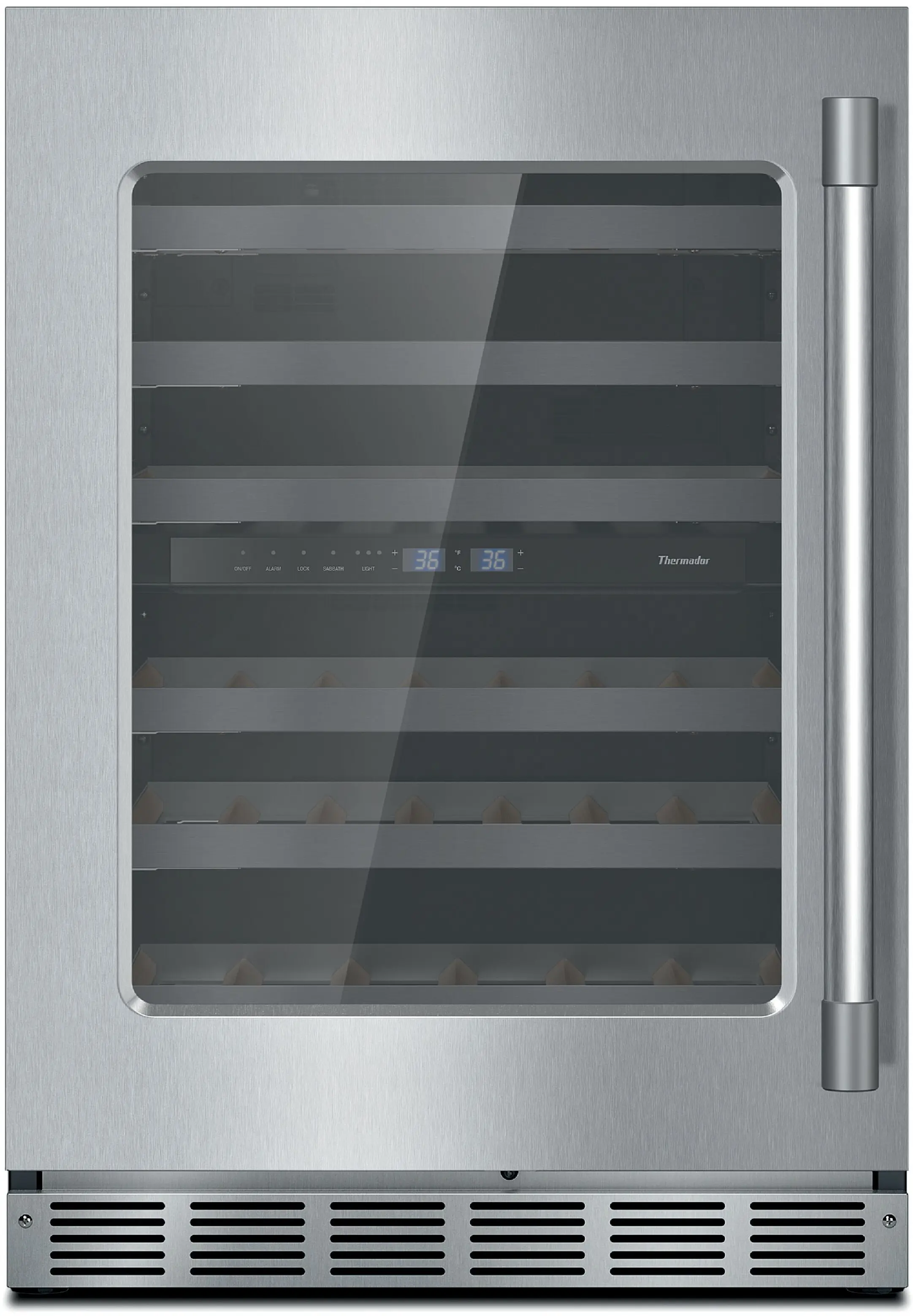 FreedomĀ® Under Counter Wine Cooler With Glass Door 24'' Professional , Left Hinge T24UW925LS
