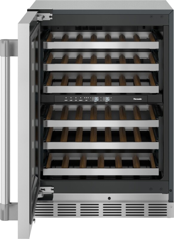 Freedom Under Counter Wine Cooler with Glass Door 24" Professional Left Hinge T24UW925LS