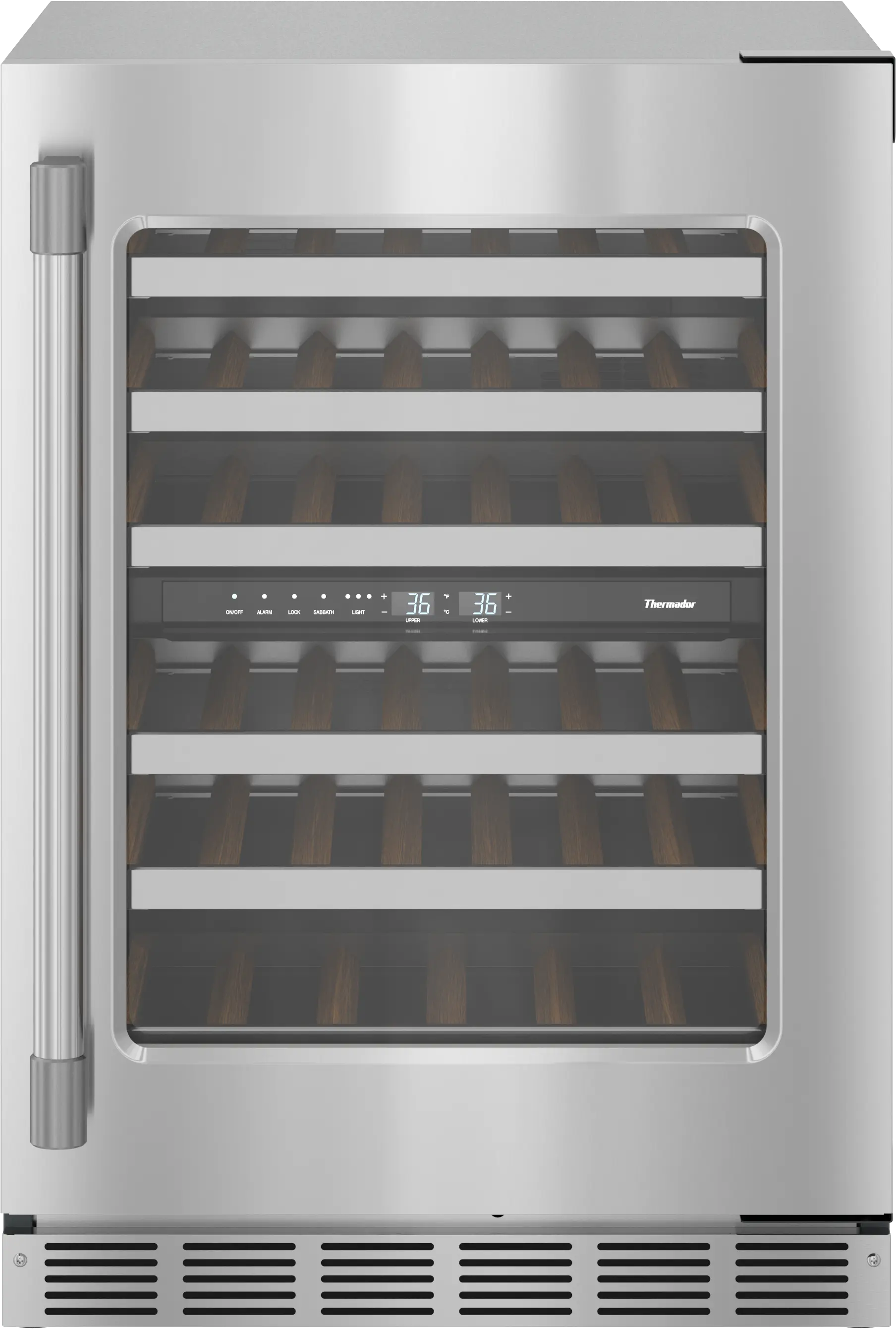 FreedomĀ® Under Counter Wine Cooler With Glass Door 24'' Professional , Right Hinge T24UW925RS