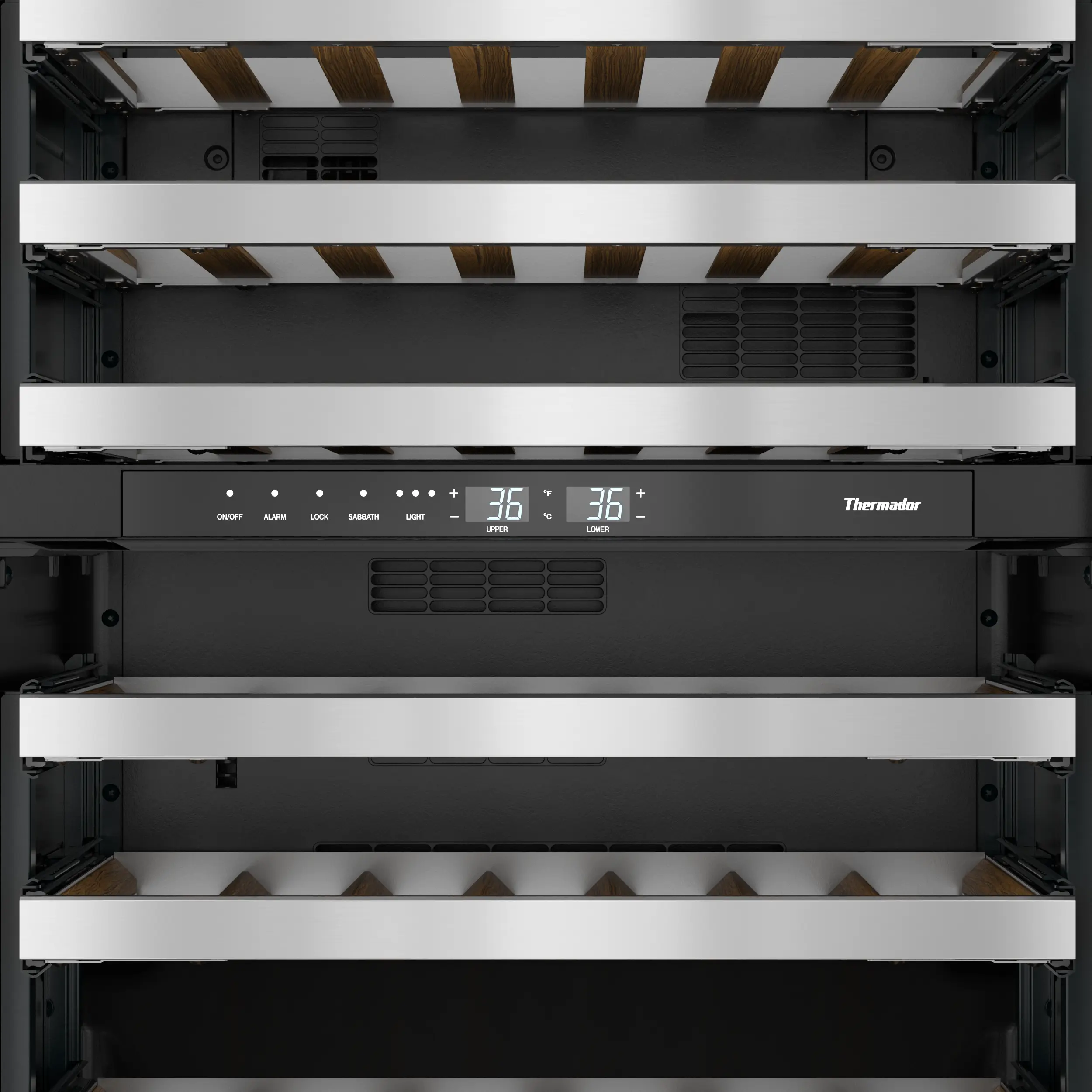 FreedomĀ® Under Counter Wine Cooler With Glass Door 24'' Professional , Right Hinge T24UW925RS