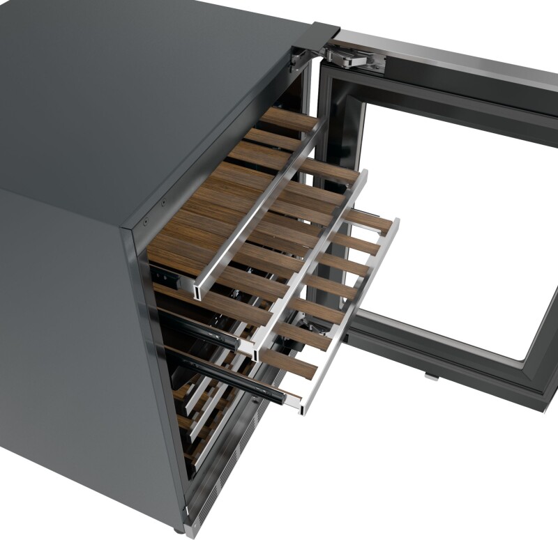 Freedom Under Counter Wine Cooler with Glass Door 24" Professional Right Hinge T24UW925RS